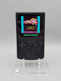 Nintendo GameBoy Color Custom Konsole – Stealth Black Edition mit Laminated AMOLED Touch-Display Mod & Custom-Logo