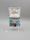 Nintendo GameBoy Pocket Custom Konsole – Glasklar (Clear) mit OSD V2 Display Mod & Glitter-Buttons - Ersatzteile von Retrohahn für Gameboy Modding
