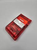 Nintendo GameBoy Pocket Custom Konsole – Transparent Rot mit OSD V2 Display Mod & weißen Buttons - Ersatzteile von Retrohahn für Gameboy Modding