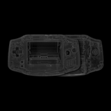 GameBoy Advance: Gehäuse (By Cloud Game Store) Crystal Clear Black - Ersatzteile von Retrohahn für Gameboy Modding