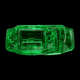 GameBoy Advance: Gehäuse (By Cloud Game Store) Crystal Clear Green - Ersatzteile von Retrohahn für Gameboy Modding