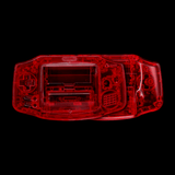 GameBoy Advance: Gehäuse (By Cloud Game Store) Crystal Clear Red - Ersatzteile von Retrohahn für Gameboy Modding