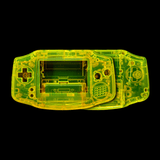 GameBoy Advance: Gehäuse (By Cloud Game Store) Crystal Clear Yellow - Ersatzteile von Retrohahn für Gameboy Modding