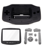 GameBoy Advance: Gehäuse IPS Ready Black - Ersatzteile von Retrohahn für Gameboy Modding