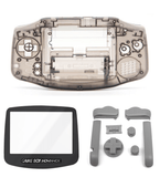 GameBoy Advance: Gehäuse IPS Ready Clear Black - Ersatzteile von Retrohahn für Gameboy Modding