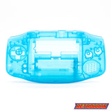 GameBoy Advance: Gehäuse IPS Ready Clear Blue - Ersatzteile von Retrohahn für Gameboy Modding