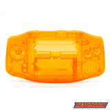 GameBoy Advance: Gehäuse IPS Ready Clear Orange - Ersatzteile von Retrohahn für Gameboy Modding