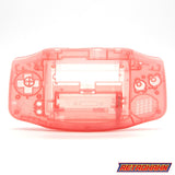 GameBoy Advance: Gehäuse IPS Ready Clear Pink - Ersatzteile von Retrohahn für Gameboy Modding