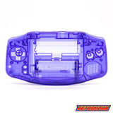 GameBoy Advance: Gehäuse IPS Ready Clear Purple - Ersatzteile von Retrohahn für Gameboy Modding