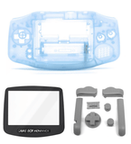 GameBoy Advance: Gehäuse IPS Ready Glow In The Dark - Clear Light Blue - Ersatzteile von Retrohahn für Gameboy Modding
