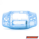 GameBoy Advance: Gehäuse IPS Ready Glow In The Dark - Clear Light Teal - Ersatzteile von Retrohahn für Gameboy Modding