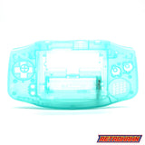 GameBoy Advance: Gehäuse IPS Ready Glow In The Dark - Clear Light Teal - Ersatzteile von Retrohahn für Gameboy Modding