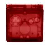 GameBoy Advance SP: Gehäuse IPS Ready Clear Green - Ersatzteile von Retrohahn für Gameboy Modding