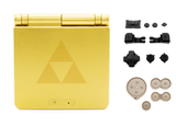 GameBoy Advance SP: Gehäuse Zelda - Tri - Force - Ersatzteile von Retrohahn für Gameboy Modding