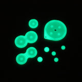 GameBoy Advance SP: Silikonpads (Glow In The Dark) - Ersatzteile von Retrohahn für Gameboy Modding