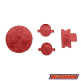 GameBoy Classic: Knöpfe Clear Red - Ersatzteile von Retrohahn für Gameboy Modding