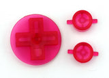 GameBoy Classic: Knöpfe NES Style (By Retro Modding) Clear Pink - Ersatzteile von Retrohahn für Gameboy Modding