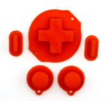 GameBoy Classic: Silikonknöpfe Einfarbig (By Retrohahn) Red - Ersatzteile von Retrohahn für Gameboy Modding