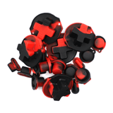 GameBoy Classic: Silikonknöpfe Zweifarbig (By Retrohahn) Black / Red - Ersatzteile von Retrohahn für Gameboy Modding