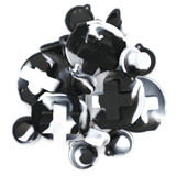 GameBoy Classic: Silikonknöpfe Zweifarbig (By Retrohahn) Black / White - Ersatzteile von Retrohahn für Gameboy Modding