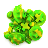 GameBoy Classic: Silikonknöpfe Zweifarbig (By Retrohahn) Light Green / Yellow - Ersatzteile von Retrohahn für Gameboy Modding