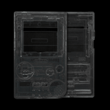 GameBoy Pocket: Gehäuse (By Cloud Game Store) Crystal Clear Black - Ersatzteile von Retrohahn für Gameboy Modding