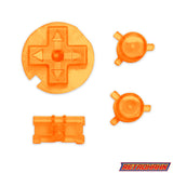 GameBoy Pocket: Knöpfe Clear Orange - Ersatzteile von Retrohahn für Gameboy Modding